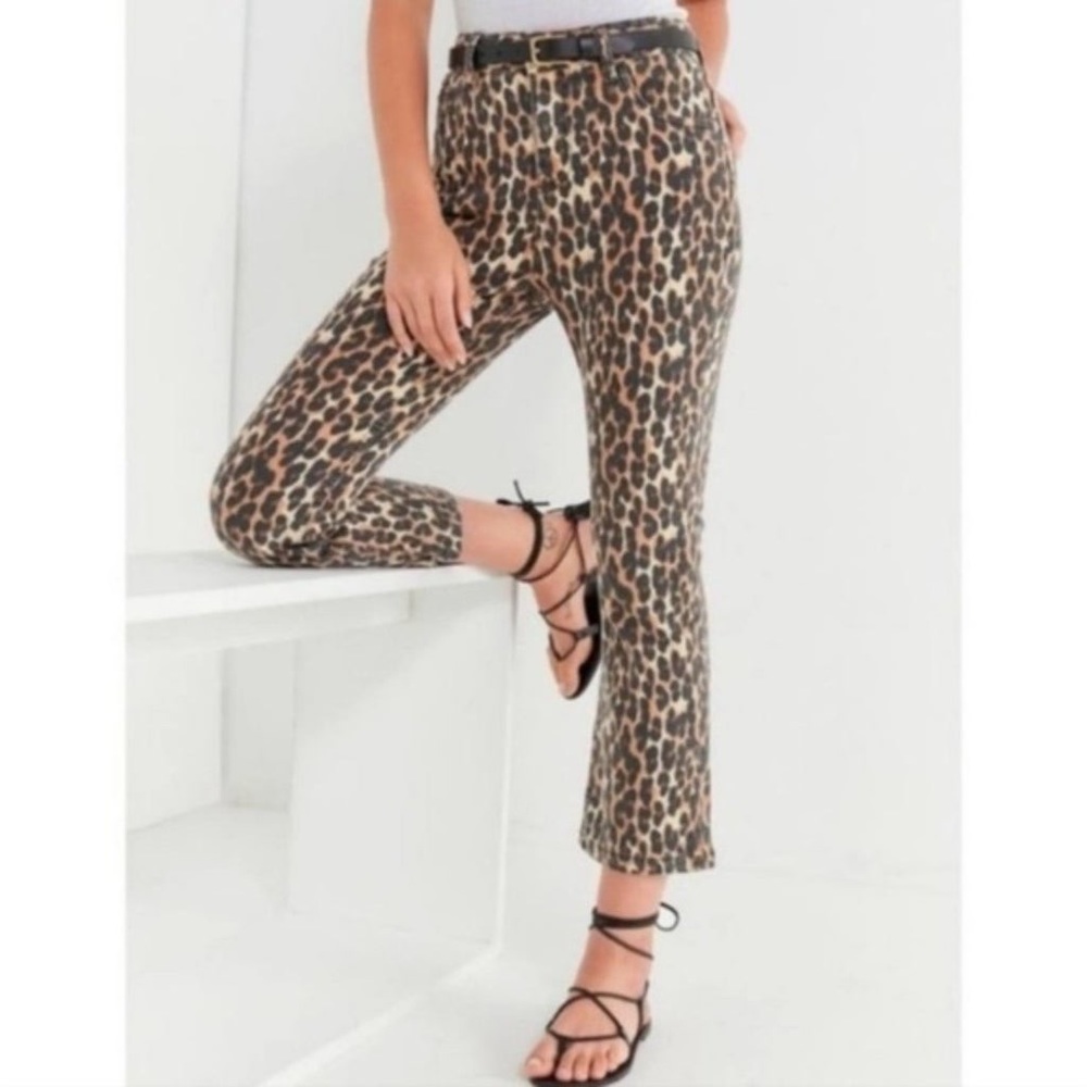 BDG Leopard Print Kick-Flare Pants